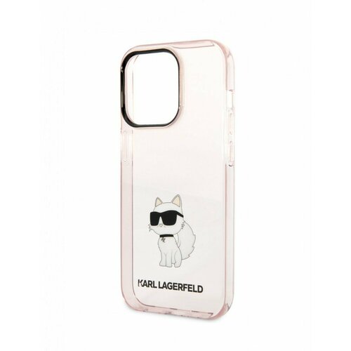 Чехол Karl Lagerfeld PC/TPU NFT Choupette Hard для iPhone 15 Pro Max, цвет Полупрозрачный, цвет Розовый (KLHCP15XHNCHTCP)