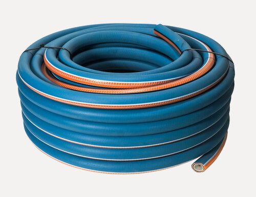 Изображение товара Шланг Энкор "Престиж", армированный, для полива, 3/4", синий/оранжевый, 25 метров