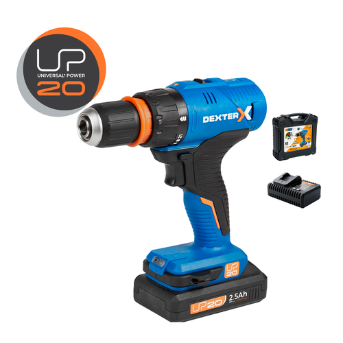 Дрель аккумуляторная Dexter 35RCA1A 20 В Li-Ion 25 Ач 13999₽