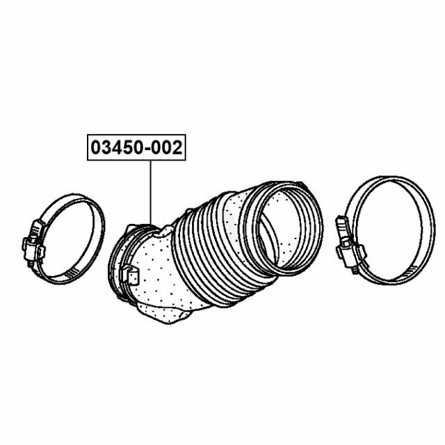 FEBEST 03450002 Патрубок возд фильтра HONDA PILOT YF4 2009- 03450-002