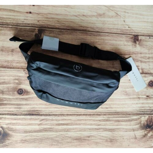 фото Сумка поясная bugatti, черный, серый