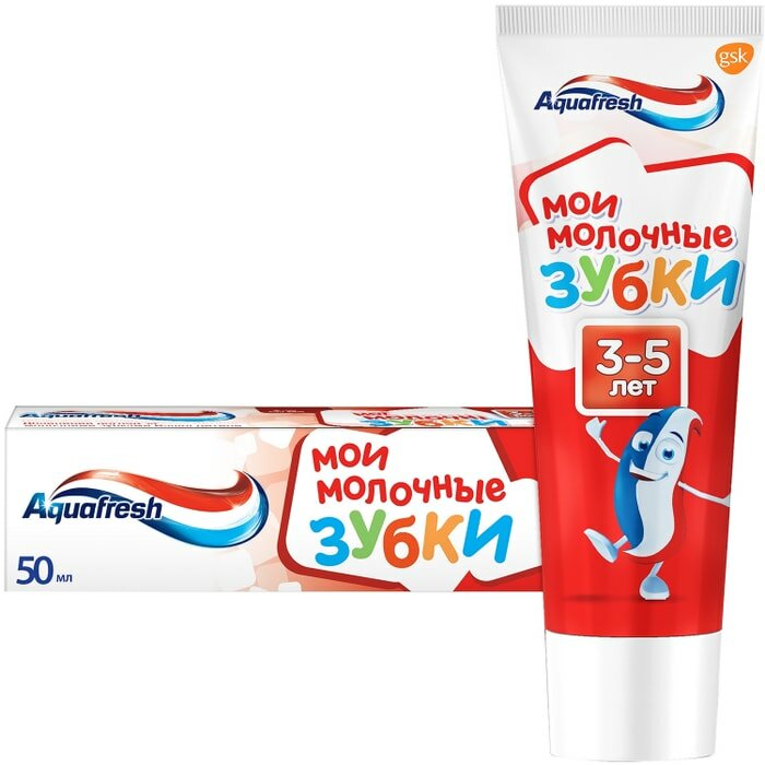 Зубная паста Aquafresh Мои молочные зубки детская 3-5 лет 50мл