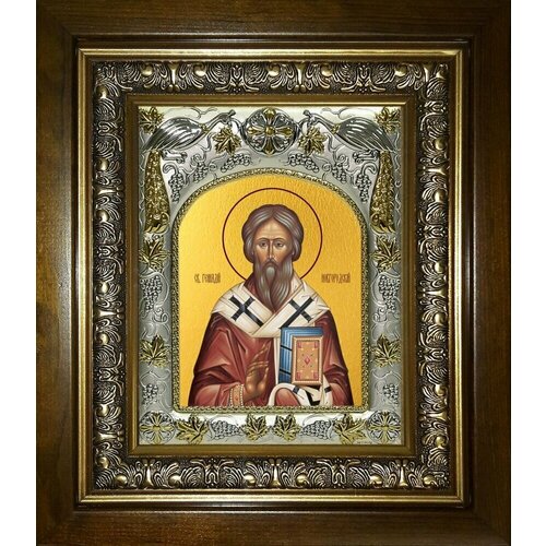 икона именная финифть в багете геннадий новгородский Икона геннадий Новгородский, Святитель