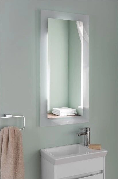 Зеркало 45x90 см с подсветкой алюминий Aquanet Нота 00159094