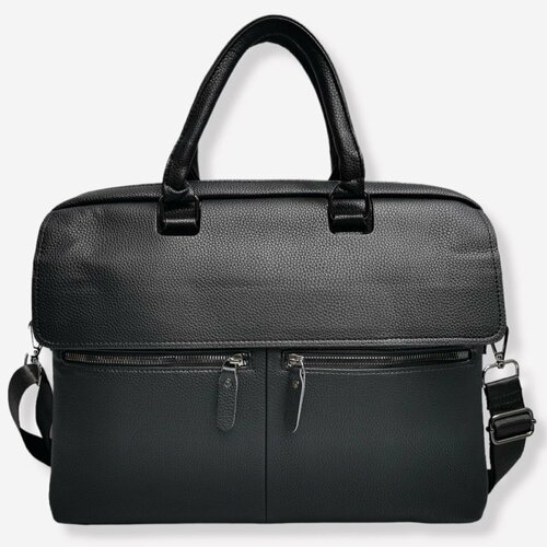 Портфель POUCHMAN фактура гладкая черный 2954₽