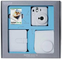 Набор Instax Mini 12 Clay White - Bundle Box