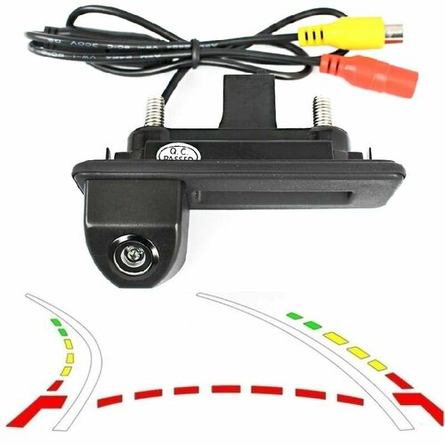 Камера заднего вида Шкода Октавия А5 в ручку багажника Динамическая разметка Skoda Octavia A5 3900₽