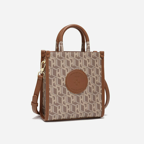 Сумка , фактура зернистая, бежевый, коричневый