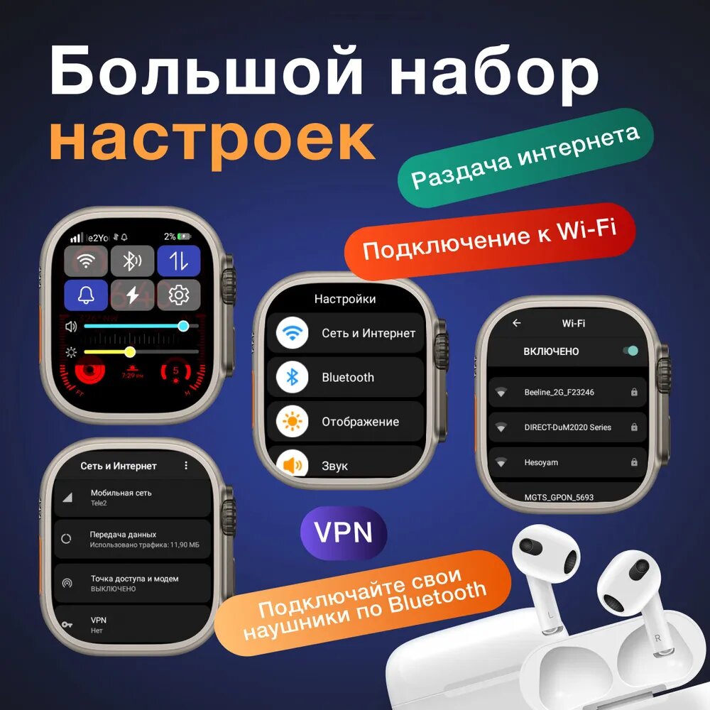Смарт-Часы с сим картой X9 Call 4G titan — фото 1