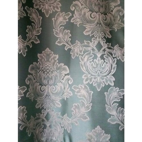 Шторы Chetinex для гостиной и спальни бирюзовые с вензелем 500270см 14500₽