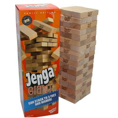 Игра Jenga Giant / деревянная башня Дженга Гигант / падающая башня игра дженга настольная чёрная падающая башня детская jenga