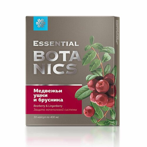 Медвежьи ушки и брусника Essential Botanics, защита мочеполовой системы, Сибирское здоровье, 30 капсул