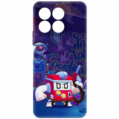 Чехол-накладка Krutoff Soft Case Brawl Stars - V8-БИТ для Honor X8b черный чехол накладка krutoff soft case brawl stars v8 бит для honor x7 черный