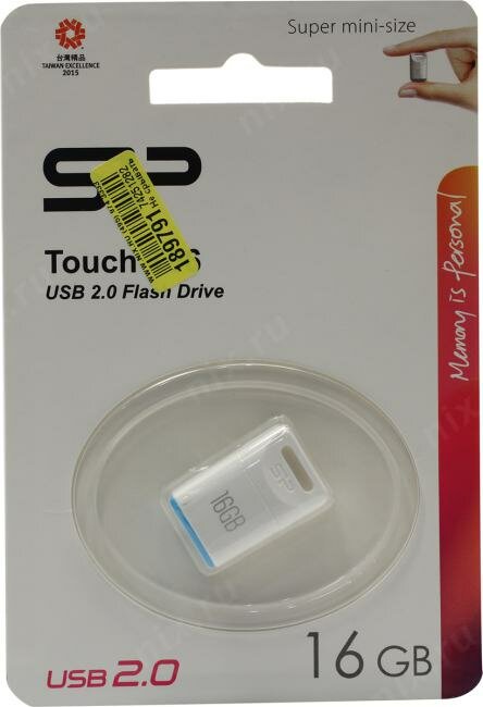 Флешка USB SILICON POWER Touch T06 16Гб, USB2.0, белый [sp016gbuf2t06v1w] - фото №14