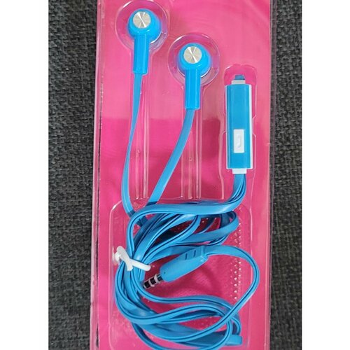 Наушники проводные голубые 600₽