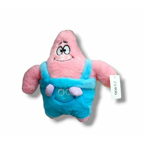 Мягкая игрушка Патрик в голубом комбинезоне 30 см