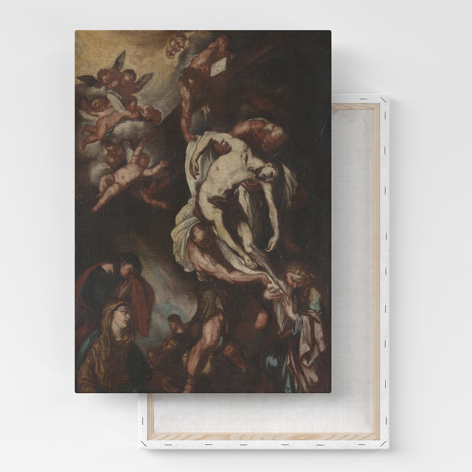 Картина на холсте, репродукция / Лука Джордано - Boceto del Descendimiento / Размер 80 x 106 см