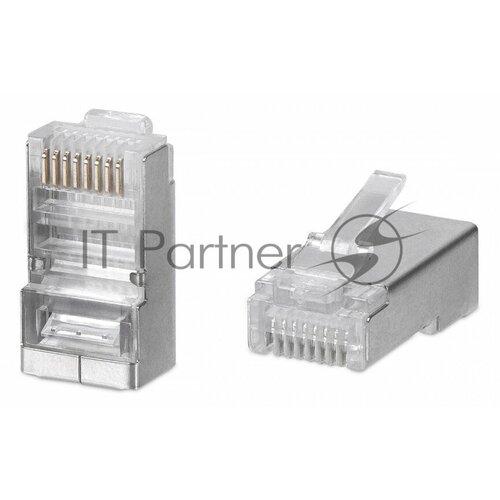 Коннектор WRline (WR-8P8C-5E-SH) FTP кат.5E RJ45 прозрачный (упак:100шт)