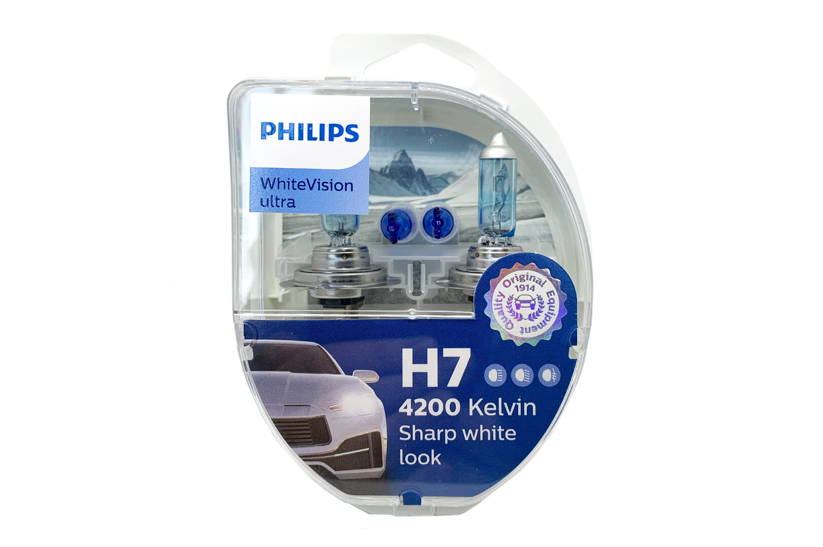 Philips H7 12V- 55W (PX26d) (абсолютно белый свет) WhiteVision ultra 2шт - фото №10