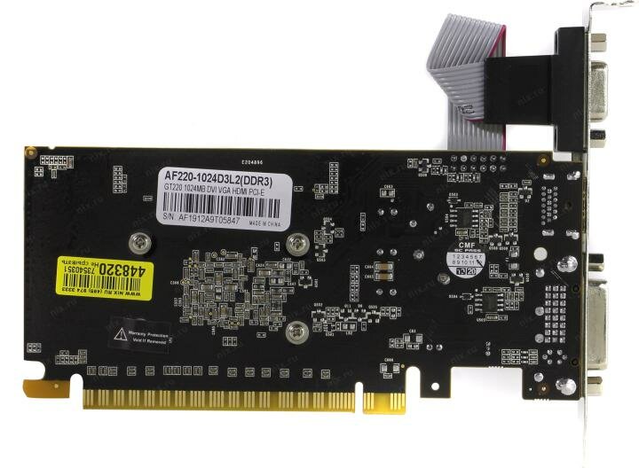 Видеокарта PCI-E Afox AF220-1024D3L2 1GB DDR3 128bit 40nm 625/12000MHz D-Sub/DVI-D/HDMI - фото №11