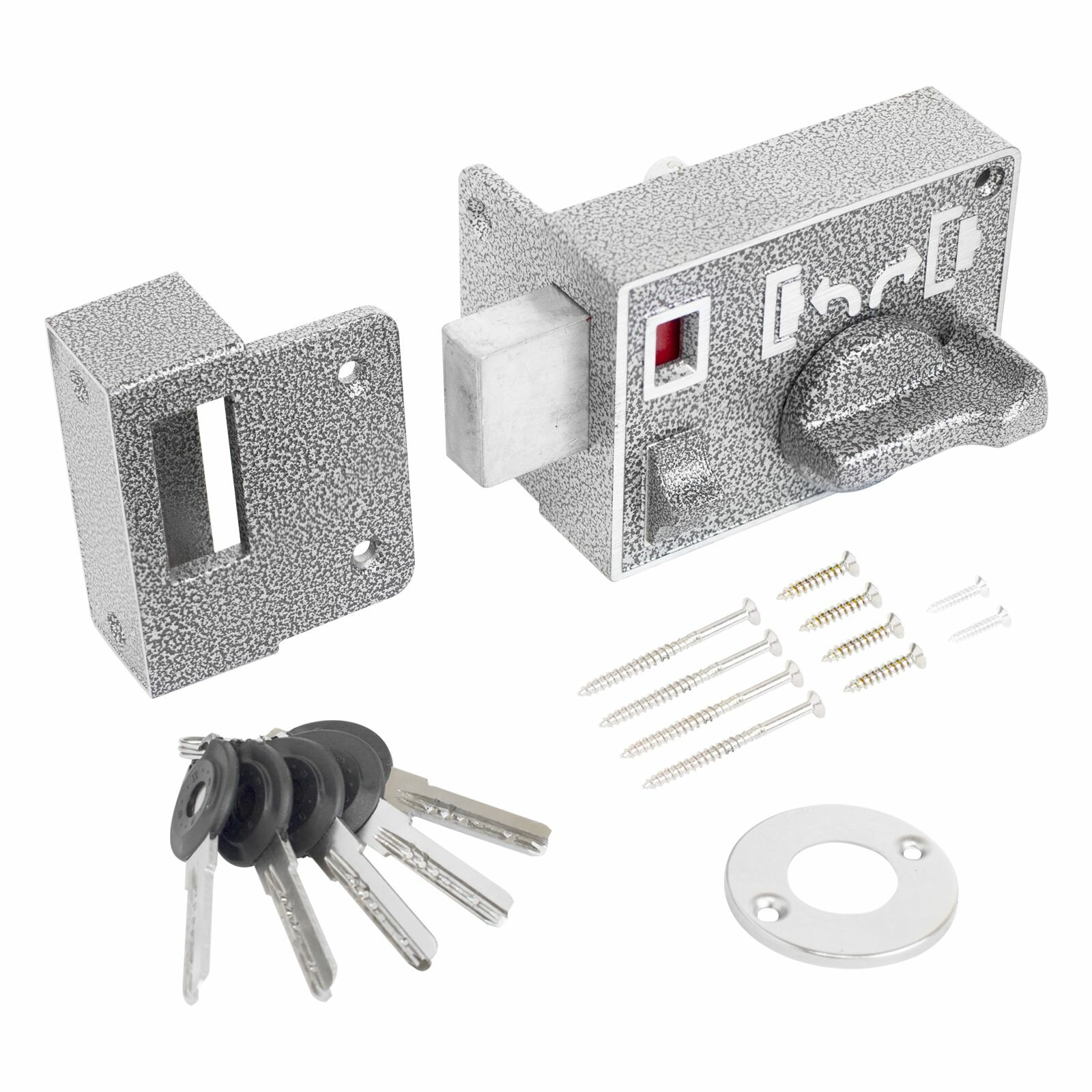 фото Замок накладной с вертушкой для деревянных дверей Аллюр ЗН1-АС