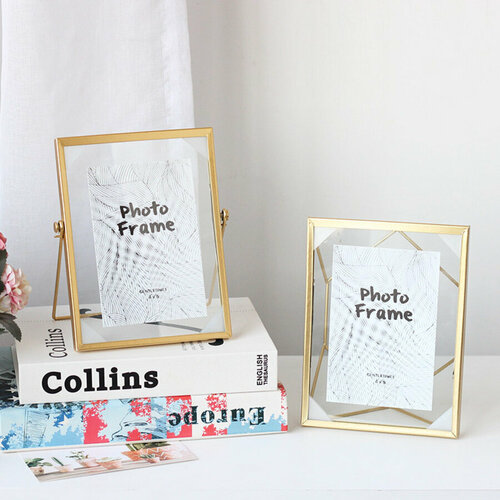 Фоторамка из кованого железа золотого цвета 1350₽