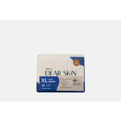 Прокладки Dear Skin, air embo sanitary pad overnight 12шт