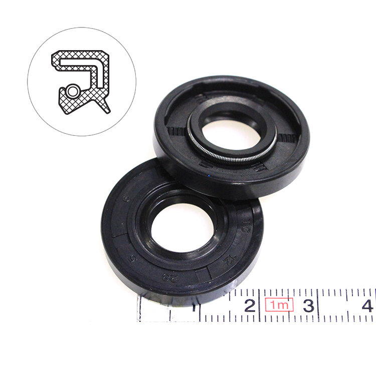 Манжета армированная (Сальник) 12х28х5 (тип 2 / TC) 70NBR (упаковка 2 шт.)