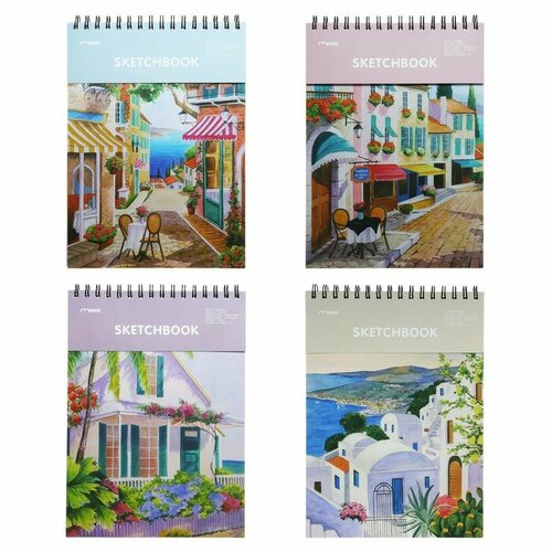 Скетчбук 30 листов для пастели жетская обложка плотность 130 гр микс 21х29см 1127₽