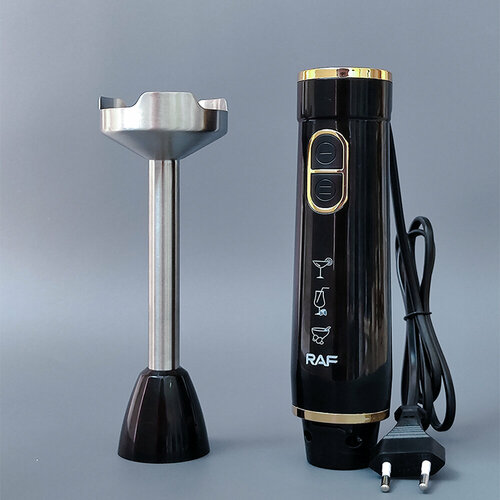 Блендер погружной 800 Вт 2 скорости измельчение льда черный Raf 180300₽