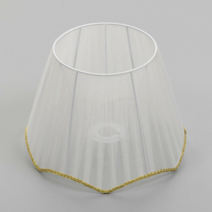 фото BayerLux Абажур "Буржуа" белый Е27/Е14 25х25х19 см