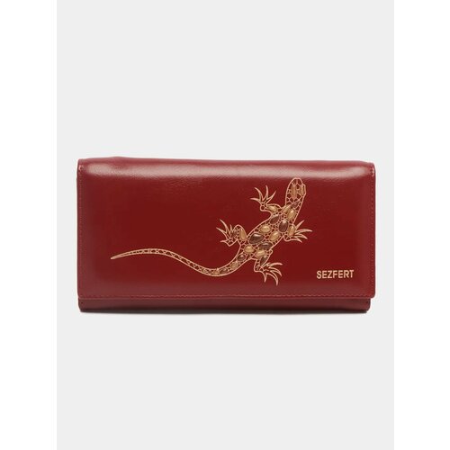 фото Кошелек sezfert, фактура гладкая, бордовый