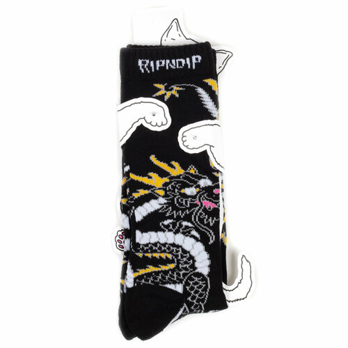 Носки RIPNDIP Носки с котом Лордом Нермалом Ripndip Socks, размер Универсальный, желтый, черный носки ripndip носки с котом лордом нермалом ripndip socks размер универсальный черный голубой