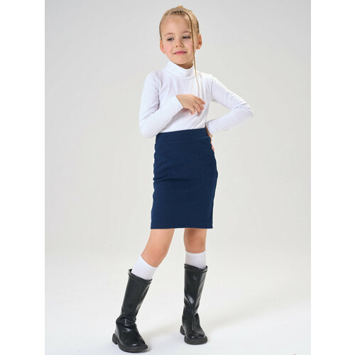 фото Школьная юбка котмаркот, размер 152, синий