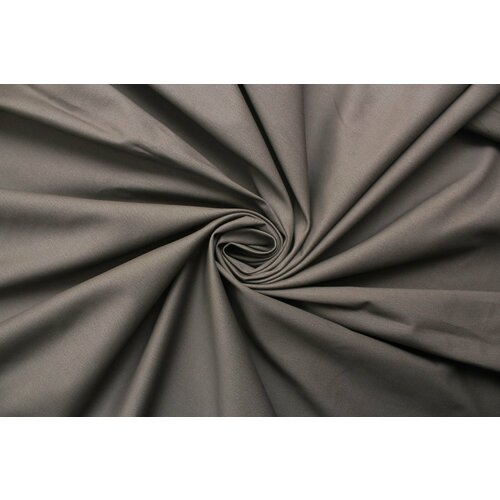 Ткань Костюмный хлопок стрейч серо-коричневый, тёмный, 410 г/пм, ш152см, 0,5 м ткань жаккард костюмный стрейч серо лиловый тёмный 480 г пм ш144см 0 5 м