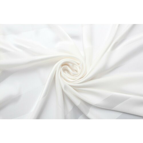 Ткань Шёлк-атлас M. Kors молочно-белый, ш144см, 0,5 м