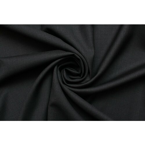 Ткань костюмная полушерсть тёмно-серая меланжевая, ш150см, 0,5 м