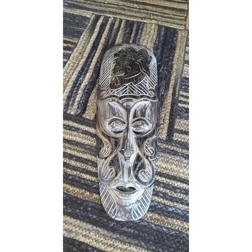 Маска-панно деревянная декоративная настенная 5020 см брелок в подарок 2950₽