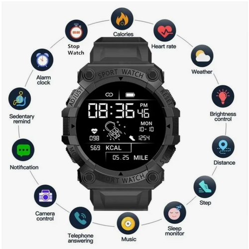Фитнес часы-браслет Smart Watch Sports LP 715 черный 55500₽