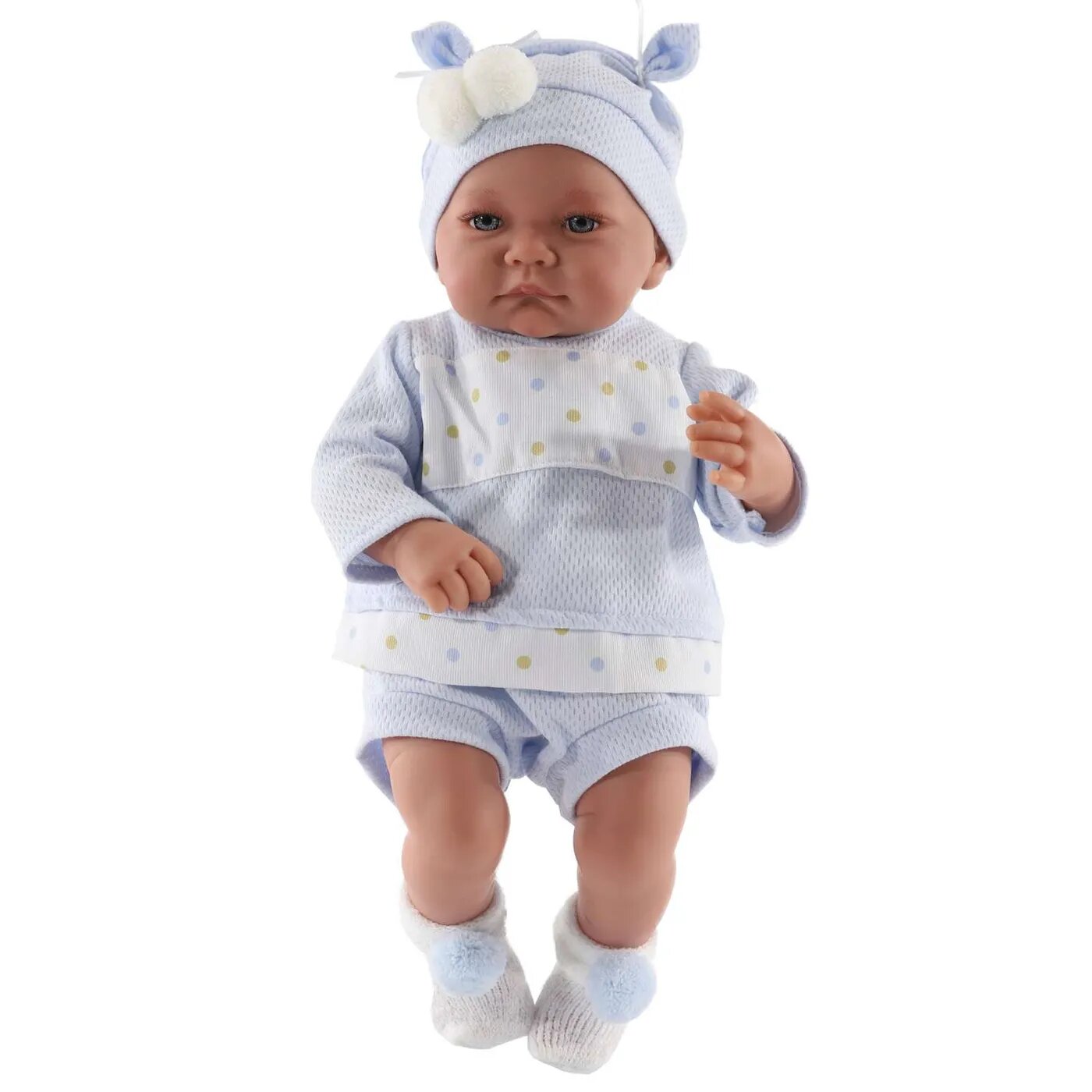 Кукла младенец Antonio Juan Дольче в голубом 40 см мягконабивная