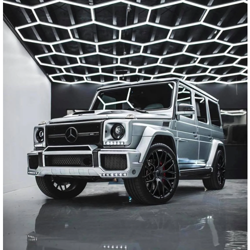 Комплект освещения соты 1500 Вт от бренда I TREK, свет в гараж, модульное освещение в детейлинг, размеры 7,9х3,25 м