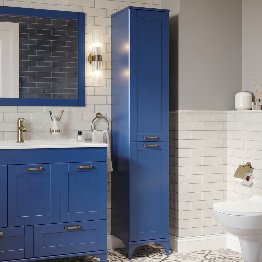 фото Шкаф-пенал Sanflor Ванесса 2 R, напольный, индиго