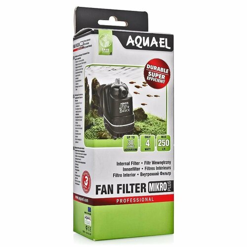 фильтр внутренний aquael fan mikro plus 4w 250 л ч акв до 30 л Помпа AQUAEL фильтр FAN MIKRO plus (до 30л)