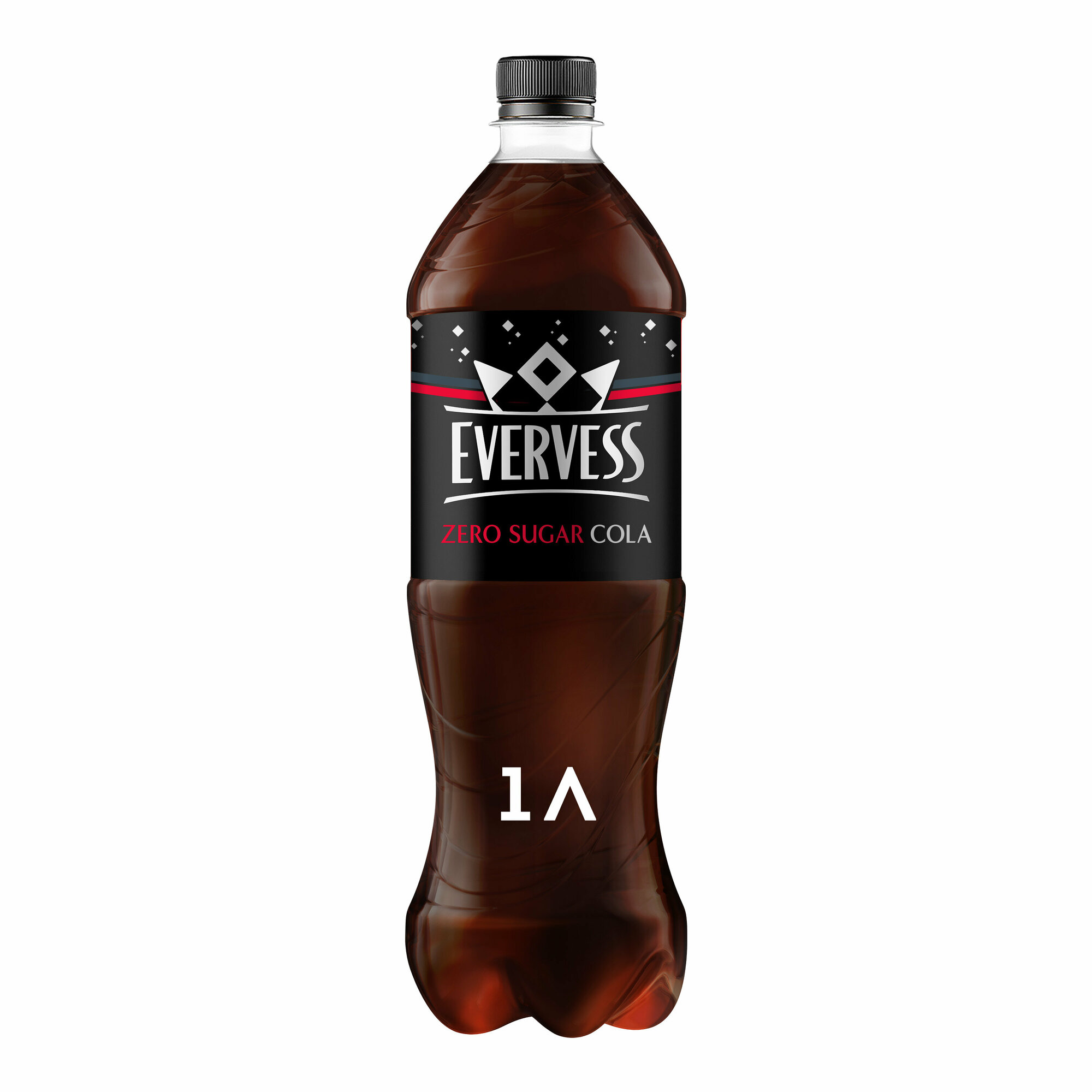 Evervess Cola Zero Sugar/Эвервесс Кола без сахара газированный напиток 1л, бутылка