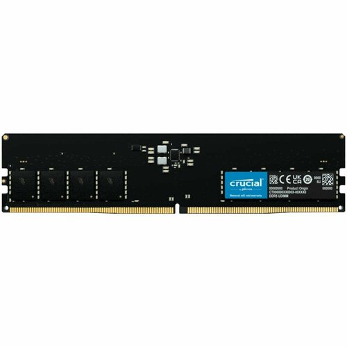 Модуль памяти DIMM 32Gb DDR5 PC44800 5600MHz Crucial CT32G56C46U5 824300₽