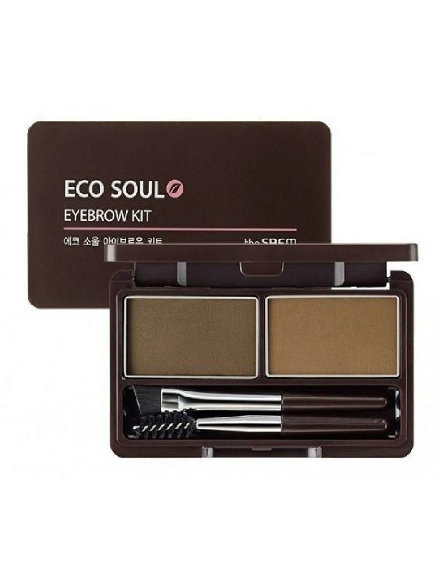 Пудра для бровей The Saem Eco Soul Eyebrow №01 Brown 5g