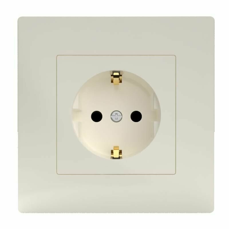 Розетка 1-м СП Pixel 16А IP20 с заземл. защ. шторки в сборе беж. TOKOV ELECTRIC TKE-PX-R1F - фото №2