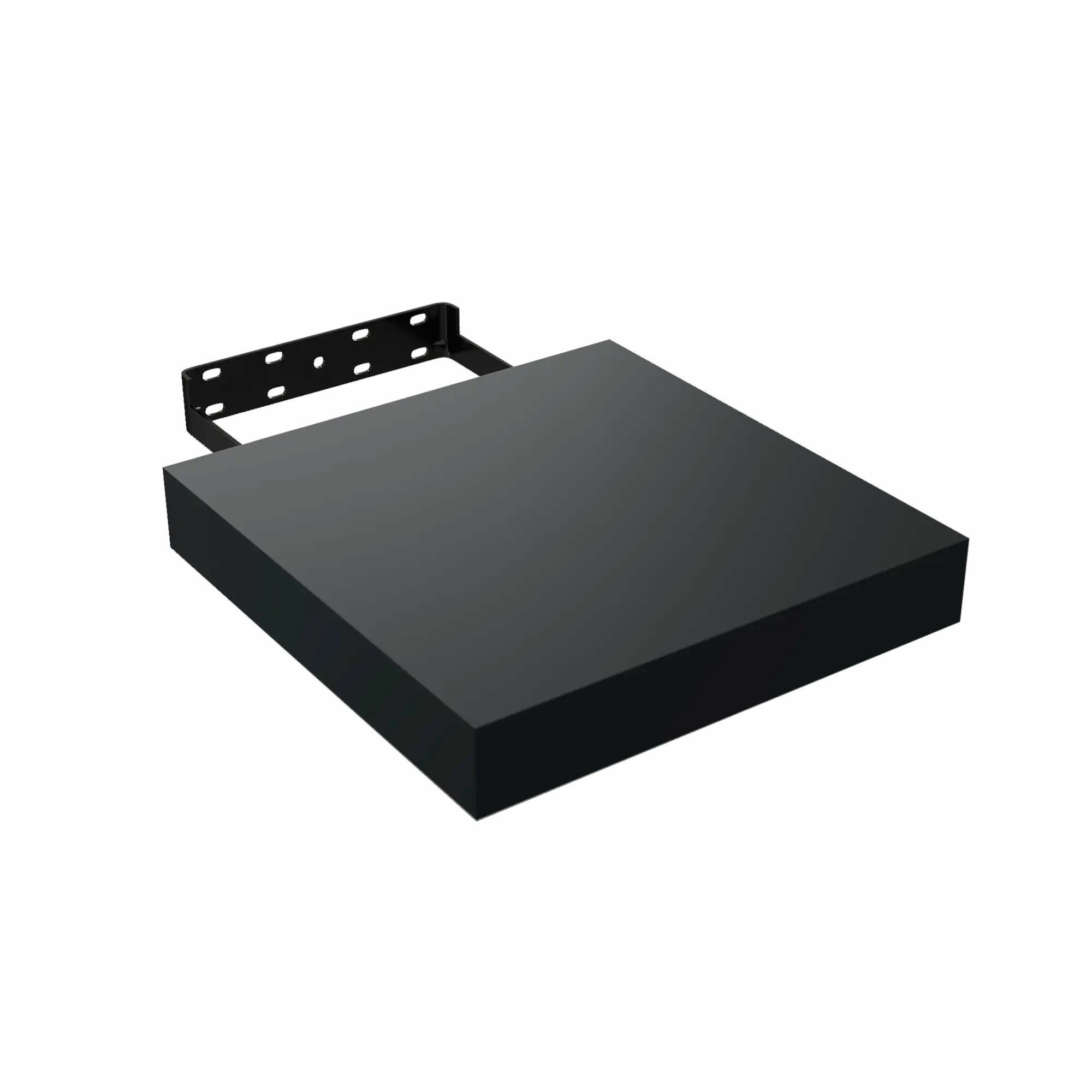 фото Полка настенная, мебельная скрытого монтажа 23.5x23.5x3.8 см. Черный.