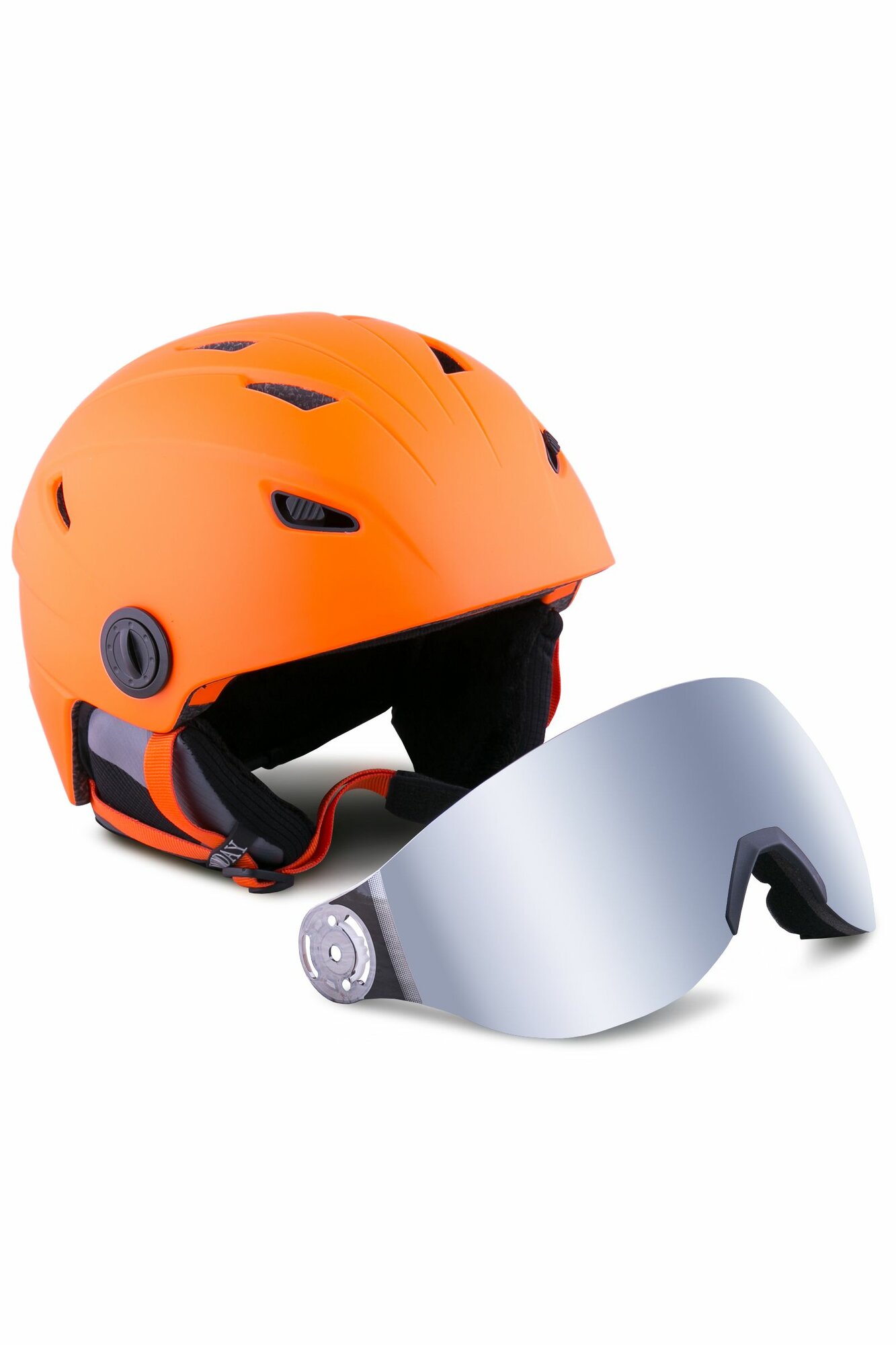 Шлем защитный горнолыжный WinDay, оранжевый, 58