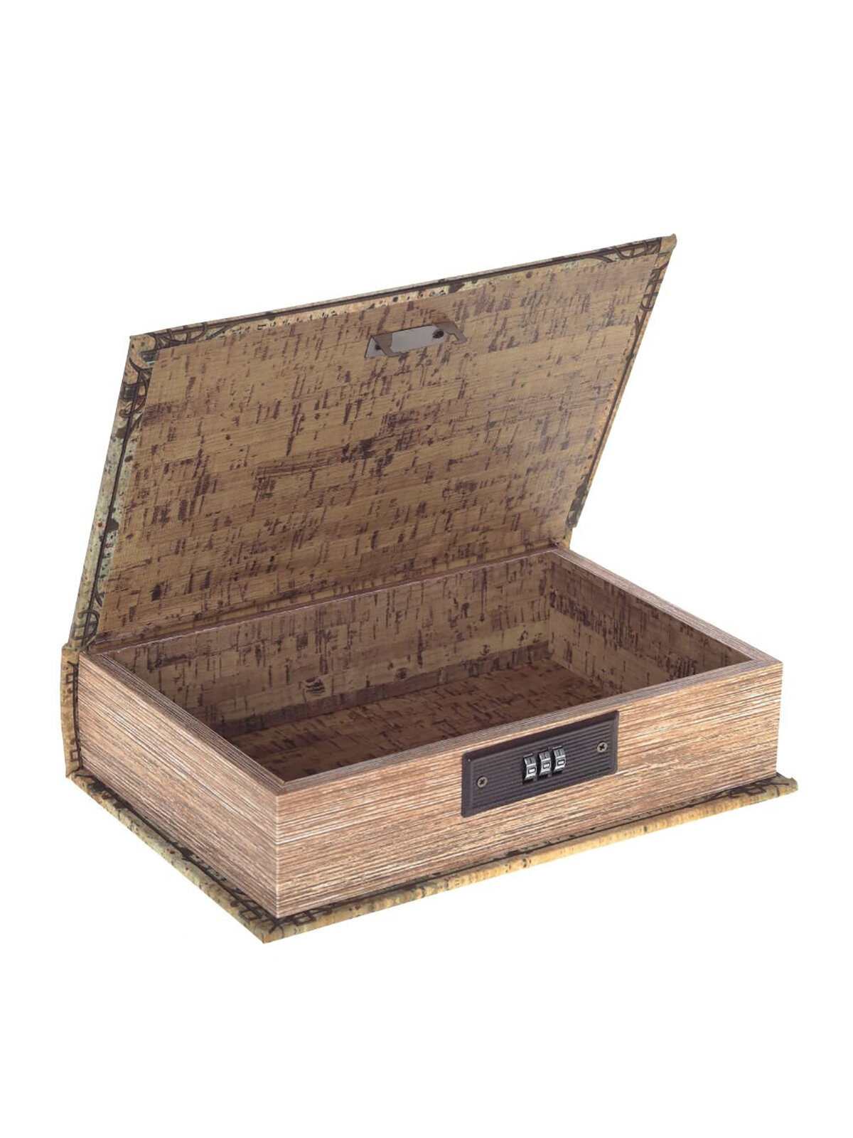 Шкатулка-книга с кодовым замком Remecoclub, деревянная, 18x7x27 см